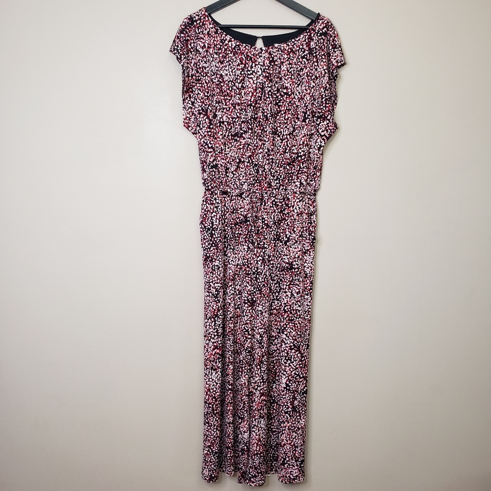 London Times short sleeve printed stretchy jumpsuit 12